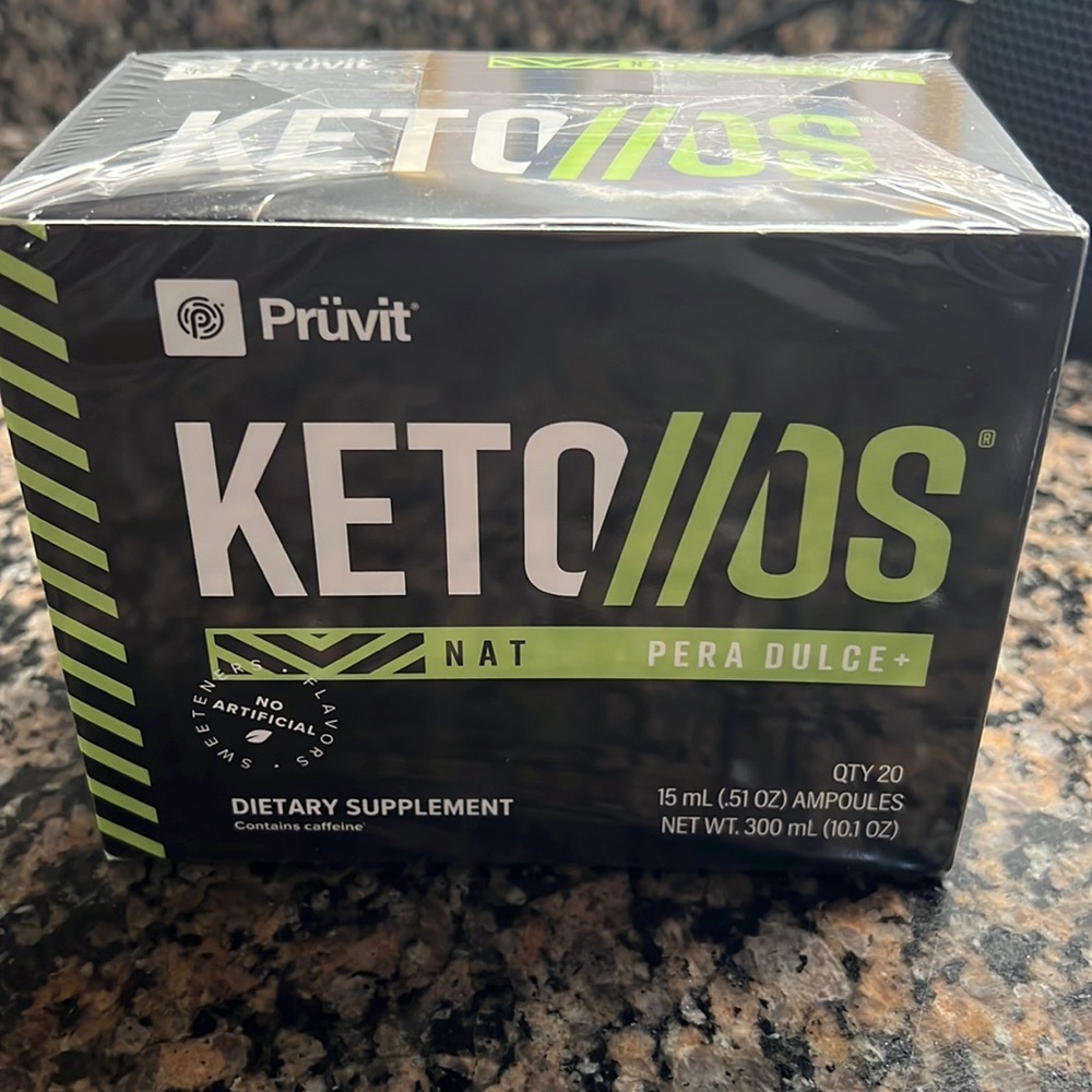 COPY - KETO//OS liquid caffeine free 20 ampoules, sealed Brand new box -